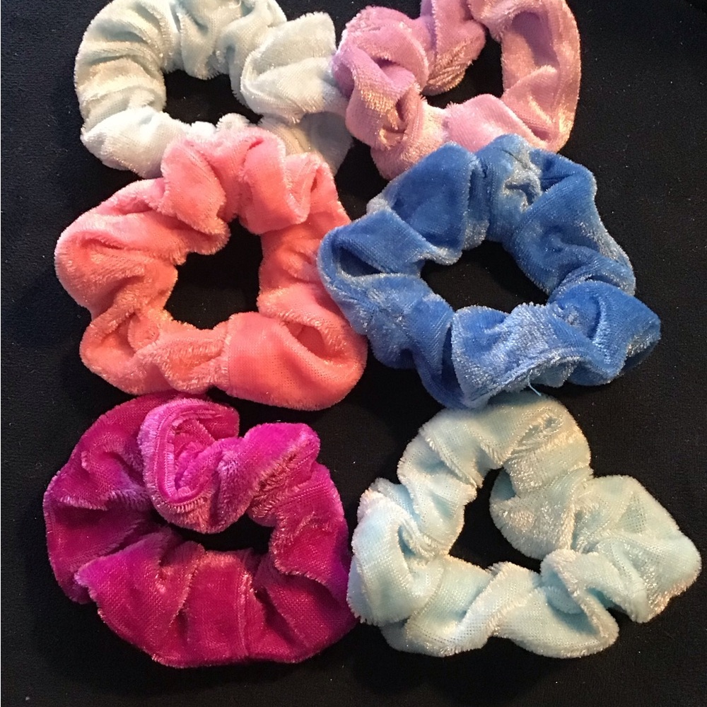 Colorful Velvet Scrunchies Set NEW